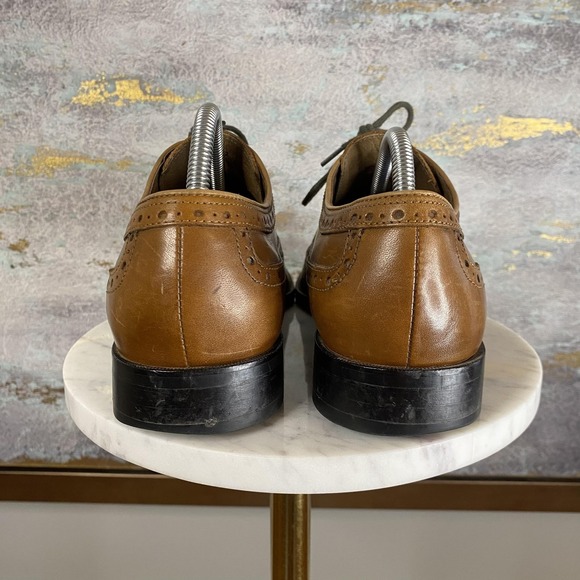 Johnston & Murphy Shoes Mens Size 9 M Brown Leather Wingtip Brogue Dress Oxford main image 10
